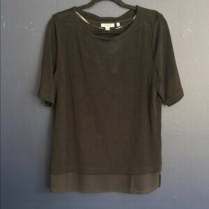 Chico's Elegant Black Short Sleeve Top